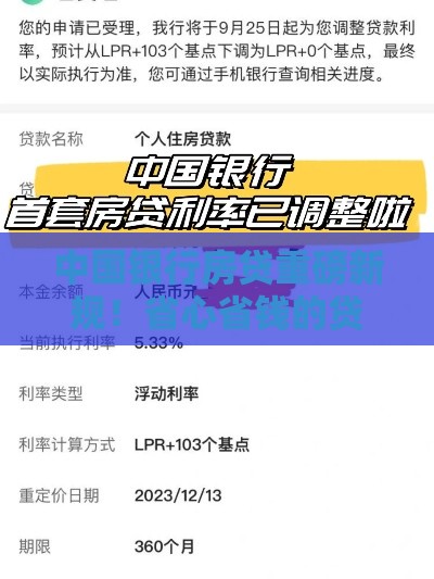 中国银行房贷重磅新规！省心省钱的贷款攻略来了