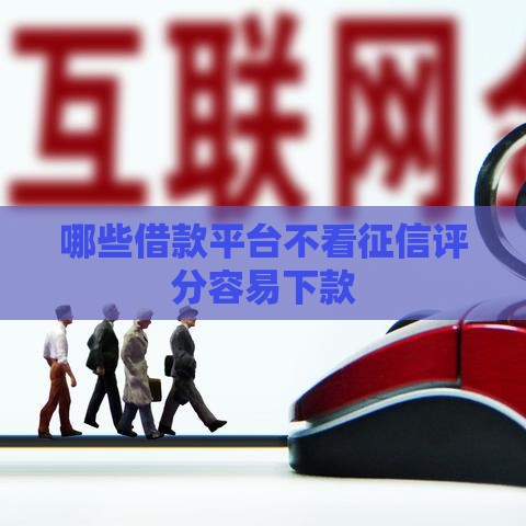 哪些借款平台不看征信评分容易下款