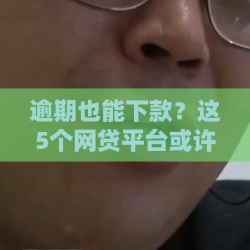 逾期也能下款？这5个网贷平台或许能帮你解决燃眉之急