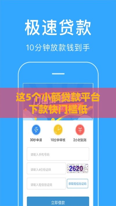这5个小额贷款平台下款快门槛低