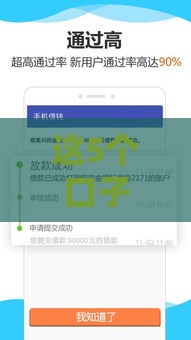 这5个口子有额度就能下款 真实测评+避坑指南