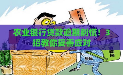 农业银行贷款逾期别慌！3招教你妥善应对
