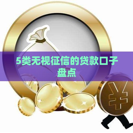 5类无视征信的贷款口子盘点