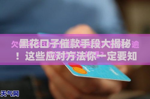 黑花口子催款手段大揭秘！这些应对方法你一定要知道