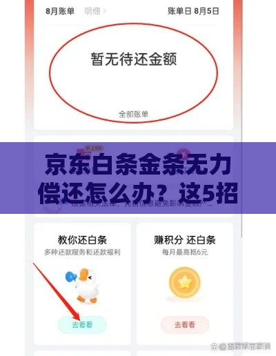 京东白条金条无力偿还怎么办？这5招你一定要看！