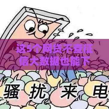 这5个网贷不查征信大数据也能下款