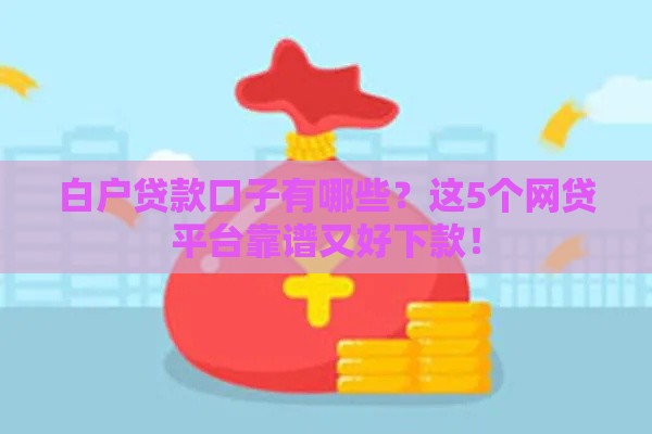 白户贷款口子有哪些？这5个网贷平台靠谱又好下款！