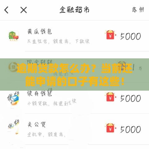 逾期贷款怎么办？当前还能申请的口子有这些！