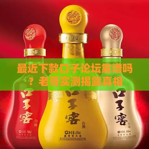 最近下款口子论坛靠谱吗？老哥实测揭露真相