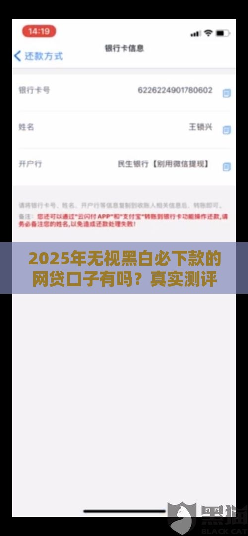 2025年无视黑白必下款的网贷口子有吗？真实测评+避坑指南