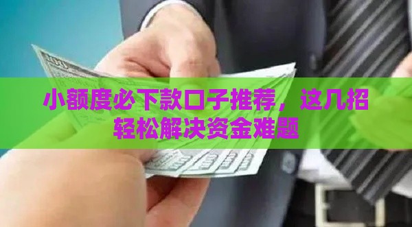 小额度必下款口子推荐，这几招轻松解决资金难题