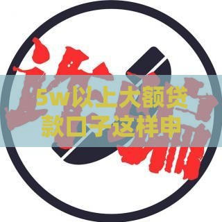 5w以上大额贷款口子这样申请最靠谱