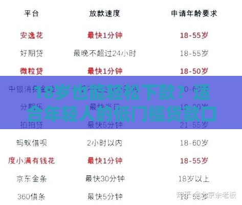 18岁也能轻松下款？适合年轻人的低门槛贷款口子盘点