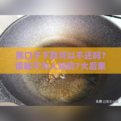 黑口子下款可以不还吗？揭秘不为人知的7大后果