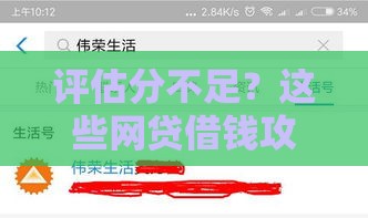 评估分不足？这些网贷借钱攻略快收好