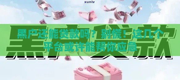 黑户还能贷款吗？别慌！这几个平台或许能帮你应急