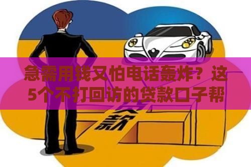 急需用钱又怕电话轰炸？这5个不打回访的贷款口子帮你解忧！