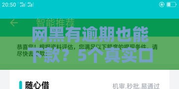 网黑有逾期也能下款？5个真实口子论坛避坑指南