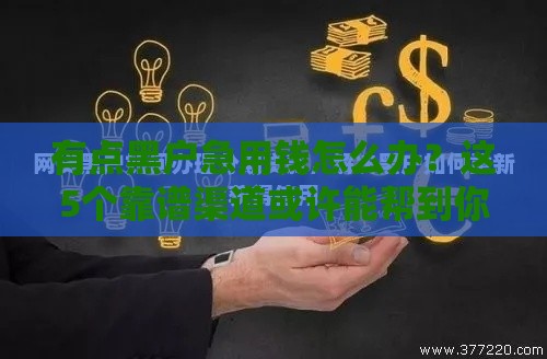 有点黑户急用钱怎么办？这5个靠谱渠道或许能帮到你
