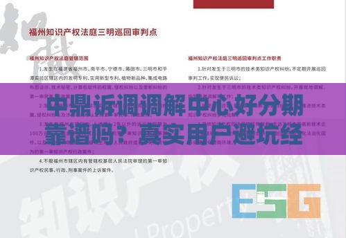 中鼎诉调调解中心好分期靠谱吗？真实用户避坑经验分享