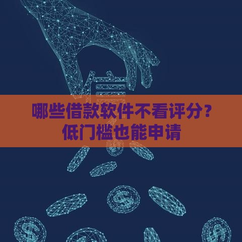 哪些借款软件不看评分？低门槛也能申请