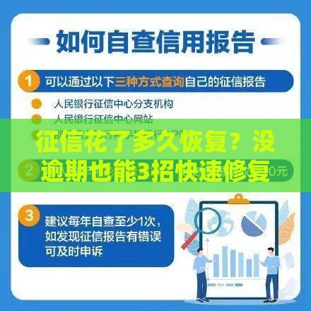 征信花了多久恢复？没逾期也能3招快速修复！
