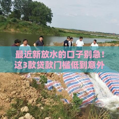 最近新放水的口子别急！这3款贷款门槛低到意外