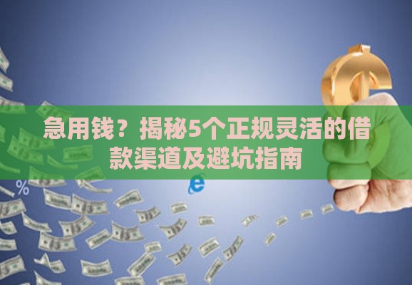急用钱？揭秘5个正规灵活的借款渠道及避坑指南
