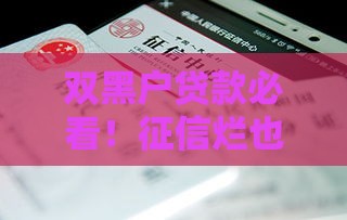 双黑户贷款必看！征信烂也能下款的口子攻略
