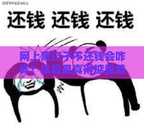 网上黑口子不还钱会咋样？这后果真得掂量掂量