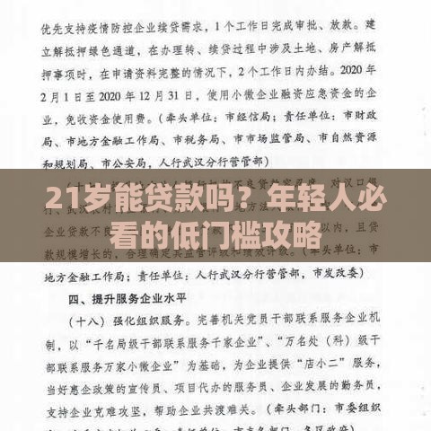 21岁能贷款吗？年轻人必看的低门槛攻略