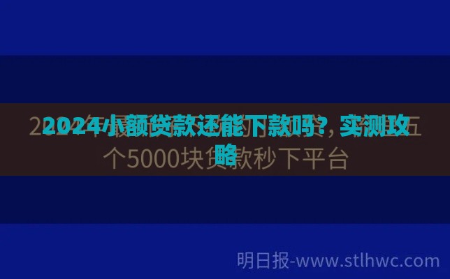 2024小额贷款还能下款吗？实测攻略