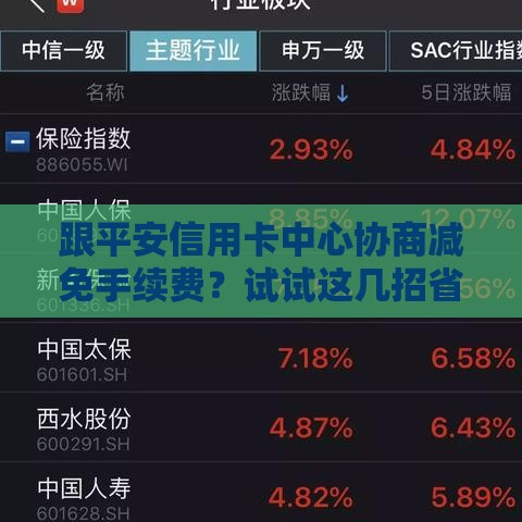 跟平安信用卡中心协商减免手续费？试试这几招省下冤枉钱