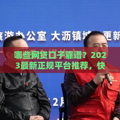 哪些网贷口子靠谱？2023最新正规平台推荐，快速下款无套路！