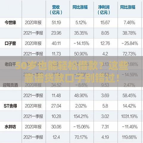 50岁也能轻松借款？这些靠谱贷款口子别错过！