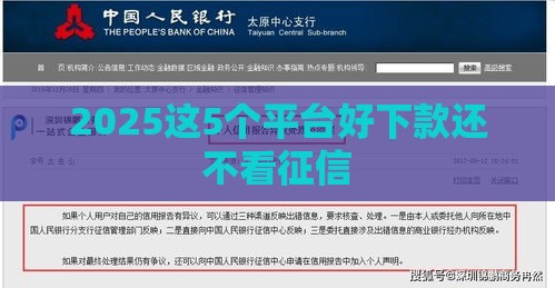 2025这5个平台好下款还不看征信