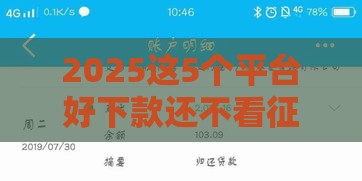 2025这5个平台好下款还不看征信