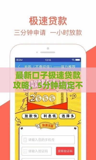最新口子极速贷款攻略，5分钟搞定不是梦？