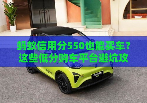 蚂蚁信用分550也能买车？这些低分购车平台避坑攻略请收好