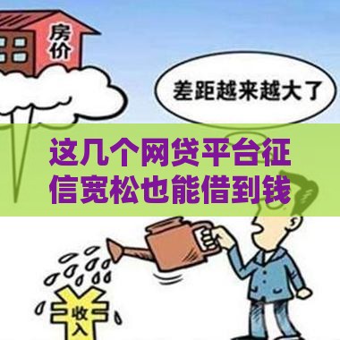 这几个网贷平台征信宽松也能借到钱