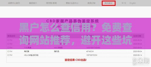 黑户怎么查信用？免费查询网站推荐，避开这些坑！