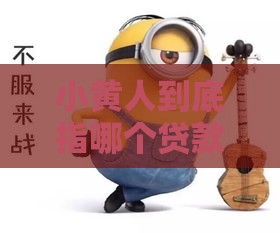 小黄人到底指哪个贷款口子？3个隐藏福利平台实测爆料！