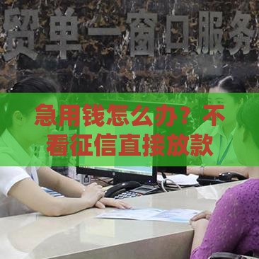 急用钱怎么办？不看征信直接放款的10个正规平台速看！