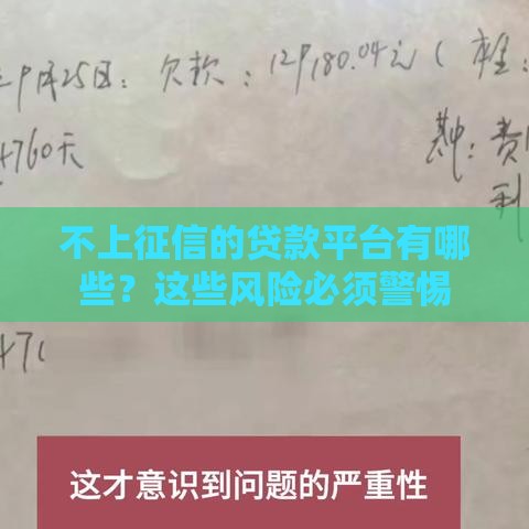 不上征信的贷款平台有哪些？这些风险必须警惕