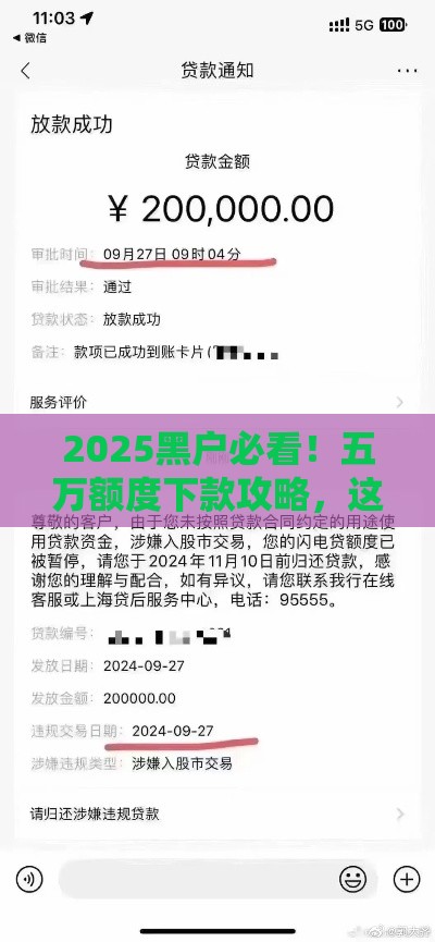2025黑户必看！五万额度下款攻略，这些渠道别错过