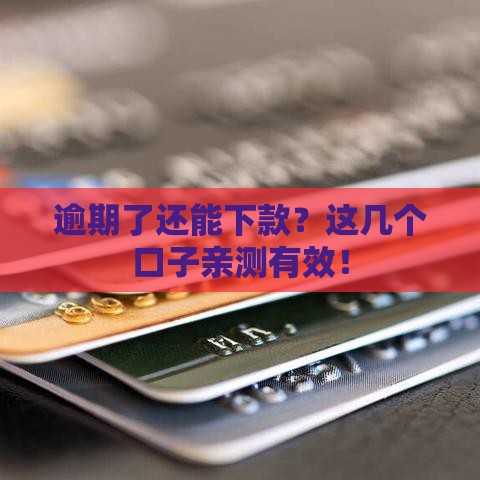 逾期了还能下款？这几个口子亲测有效！
