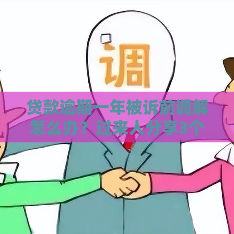 贷款逾期一年被诉前调解怎么办？过来人分享3个处理办法