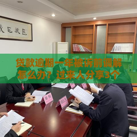 贷款逾期一年被诉前调解怎么办？过来人分享3个处理办法