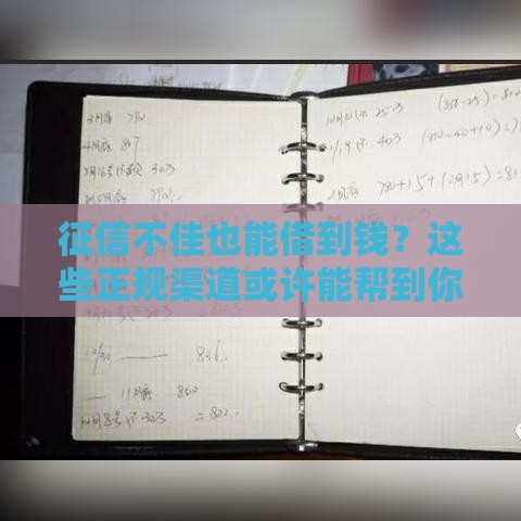 征信不佳也能借到钱？这些正规渠道或许能帮到你