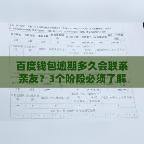 百度钱包逾期多久会联系亲友？3个阶段必须了解